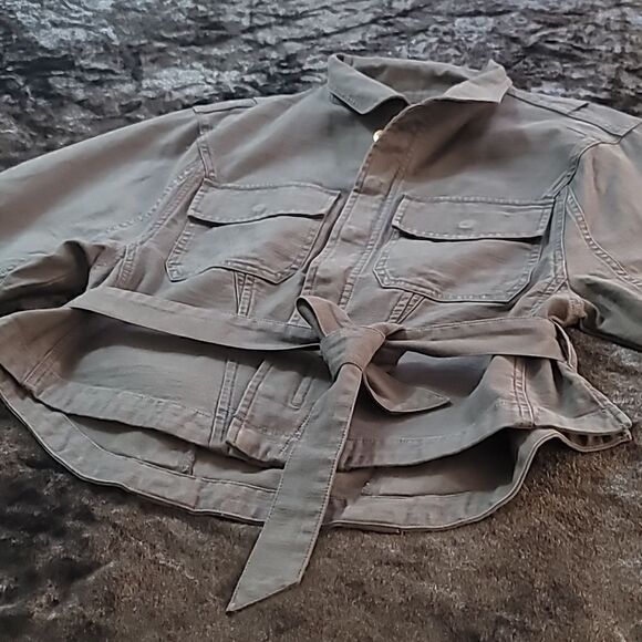 Frame Cotton Belted Blazer  - Picture 7 of 12